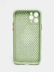 Оливковый чехол силиконовый с перфорацией для Айфон  iPhone 11 /11 Pro / 11 Pro Max / 12