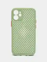 Оливковый чехол силиконовый с перфорацией для Айфон  iPhone 11 /11 Pro / 11 Pro Max / 12