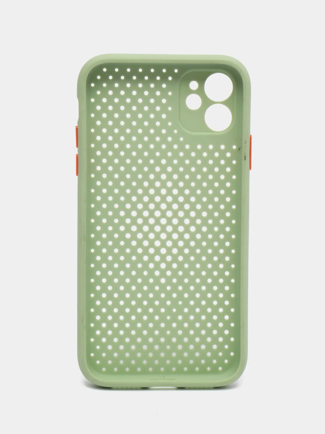 Оливковый чехол силиконовый с перфорацией для Айфон iPhone 11 /11 Pro / 11 Pro Max / 12