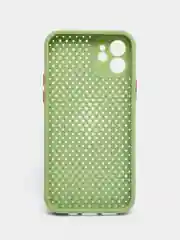 Оливковый чехол силиконовый с перфорацией для Айфон  iPhone 11 /11 Pro / 11 Pro Max / 12
