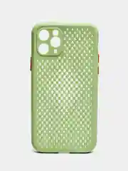Оливковый чехол силиконовый с перфорацией для Айфон  iPhone 11 /11 Pro / 11 Pro Max / 12
