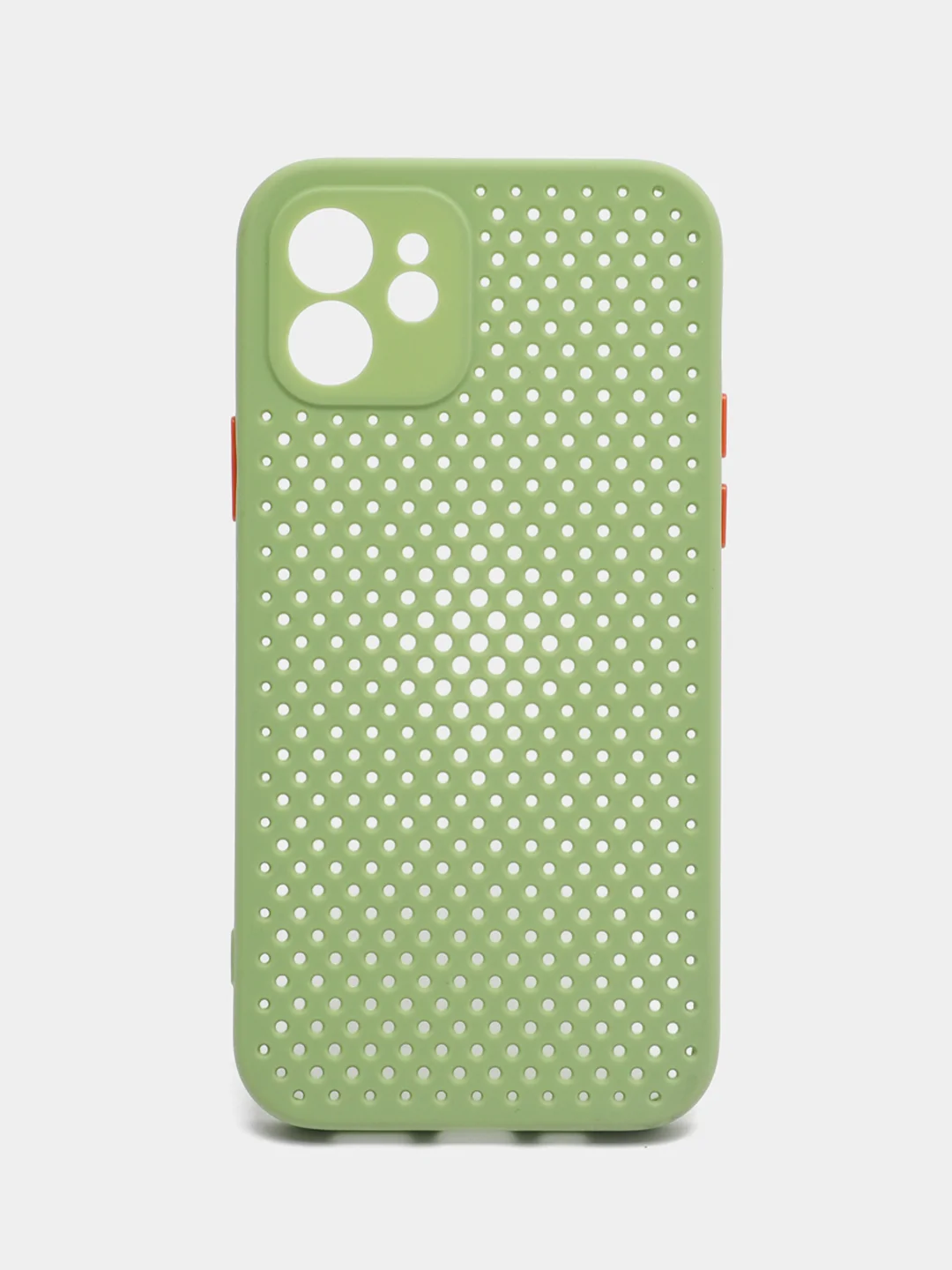 Оливковый чехол силиконовый с перфорацией для Айфон iPhone 11 /11 Pro / 11 Pro Max / 12