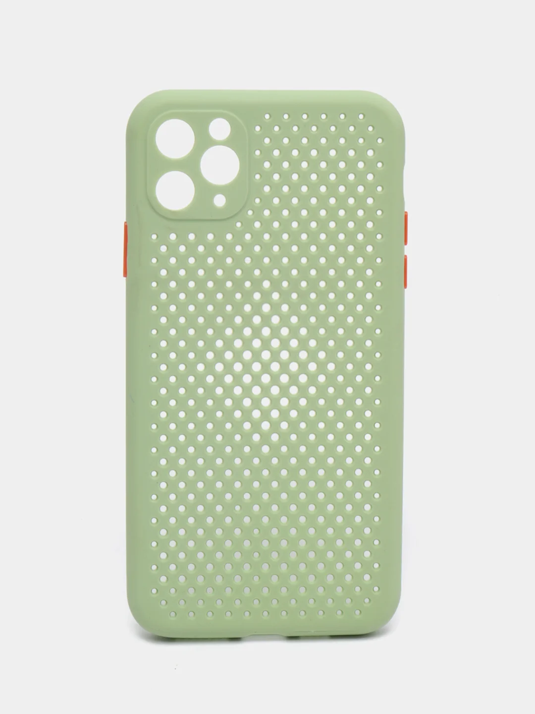 Оливковый чехол силиконовый с перфорацией для Айфон iPhone 11 /11 Pro / 11 Pro Max / 12
