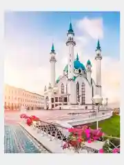 Голубой картины по номерам в рамке "Города и архитектура"