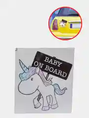 Белый наклейка на авто "Baby on board"