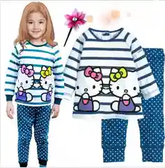 Синий пижама детская Hello Kitty, детский костюм