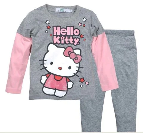 Серый пижама детская Hello Kitty, детский костюм