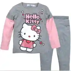 Серый пижама детская Hello Kitty, детский костюм