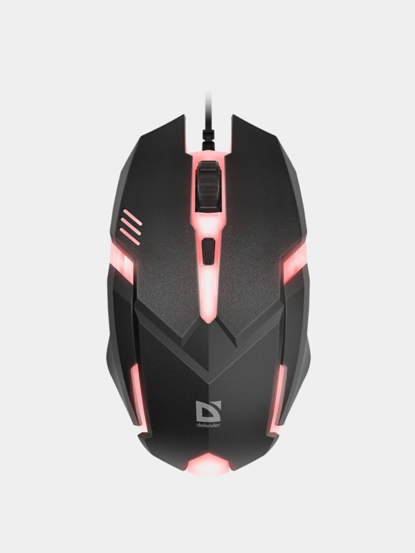Игровая мышь с подсветкой Defender,1200 dpi,черный