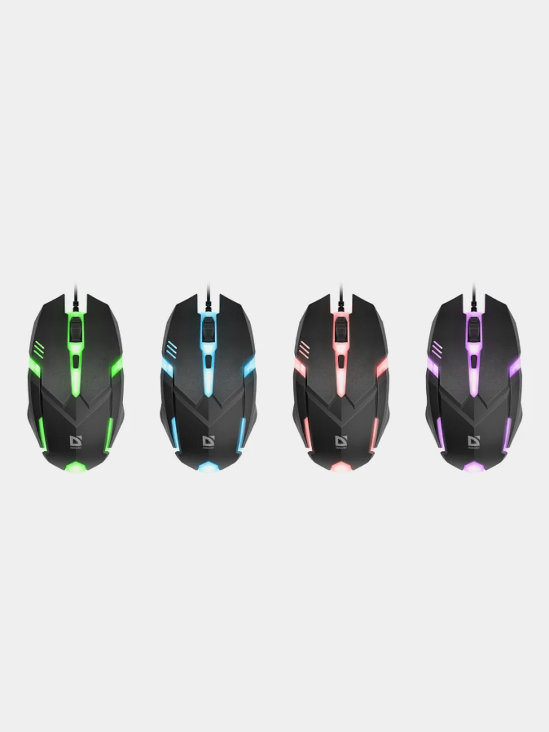 Игровая мышь с подсветкой Defender,1200 dpi,черный