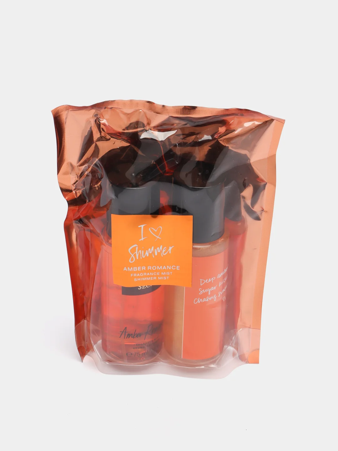 Спрей для тела, парфюмированный, подарочный набор Victoria Secret I love shimmer, 2 штуки
