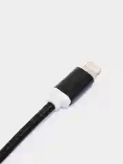 Черный кабель в нейлоновой оплетке USB for Micro+Lightning