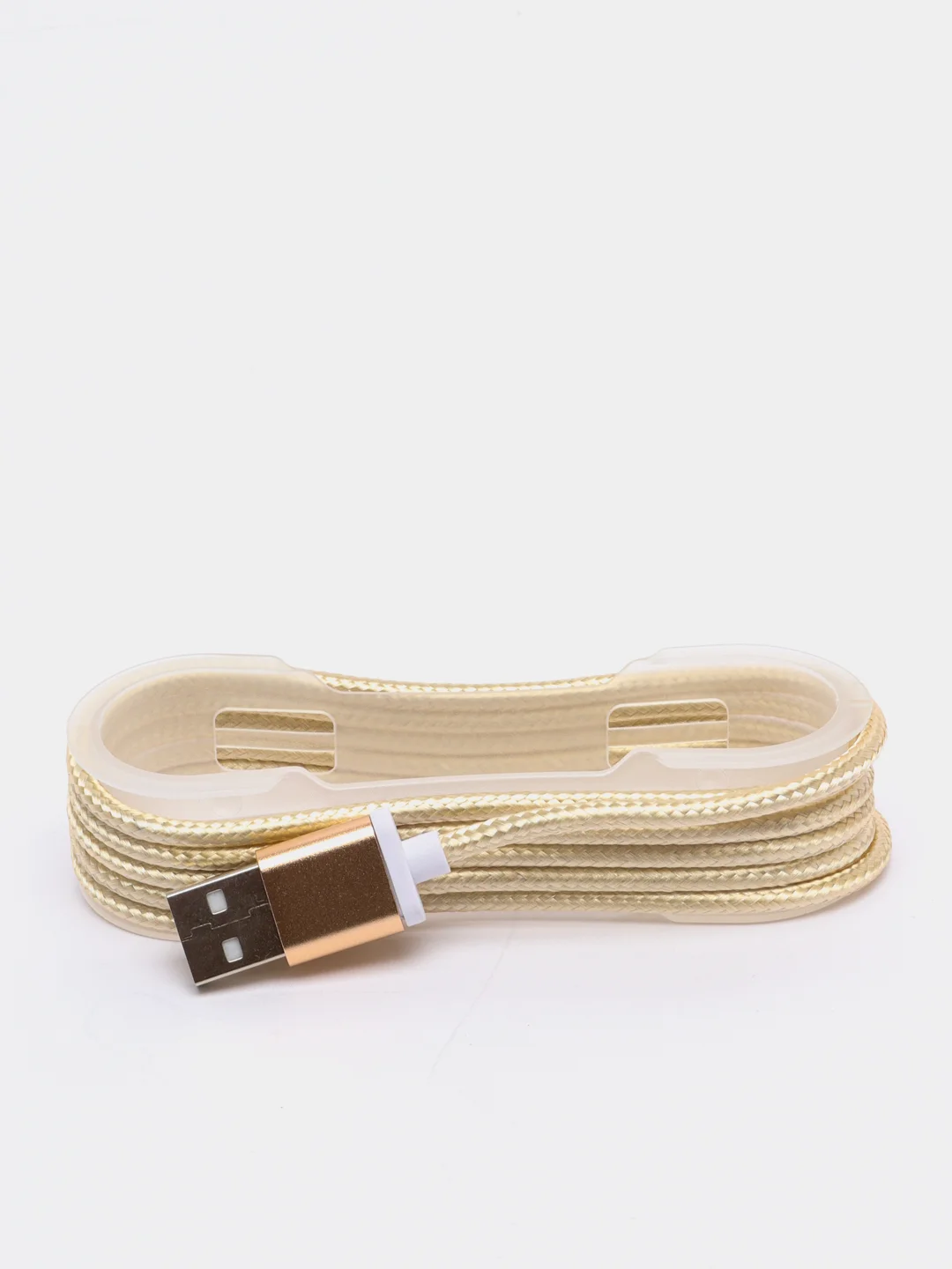 Золотой кабель в нейлоновой оплетке USB for Micro+Lightning