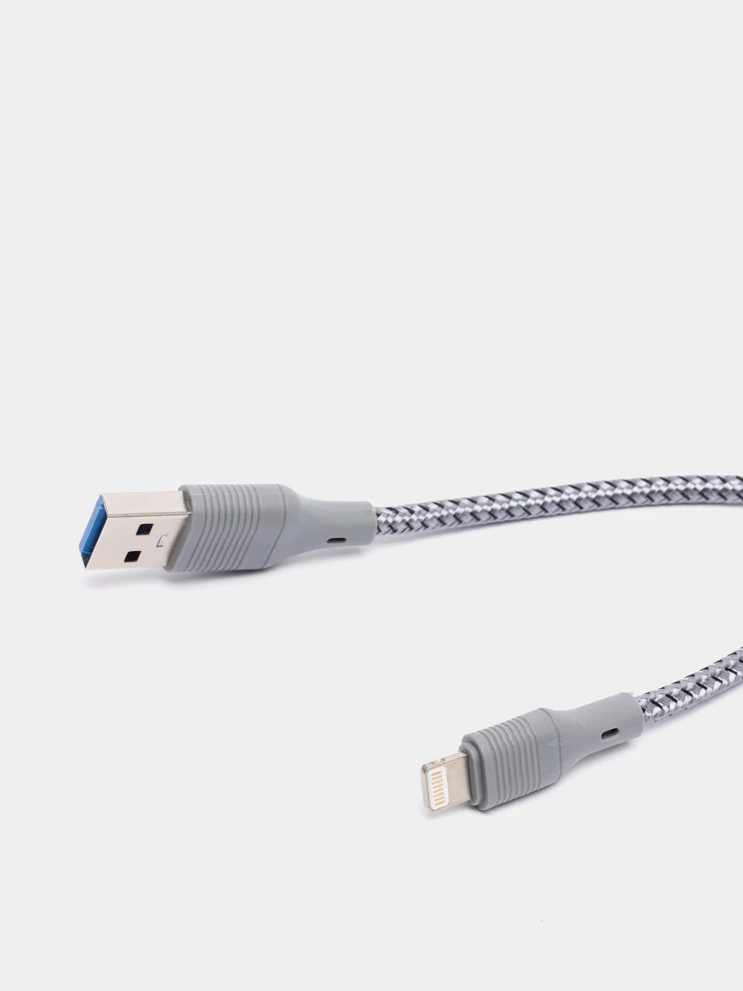 Серый меланж кабель шнур USB-Lightning, 2 цвета