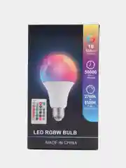 Умная лампочка светодиодная LED RGBW bulb/ умная лампа с пультом