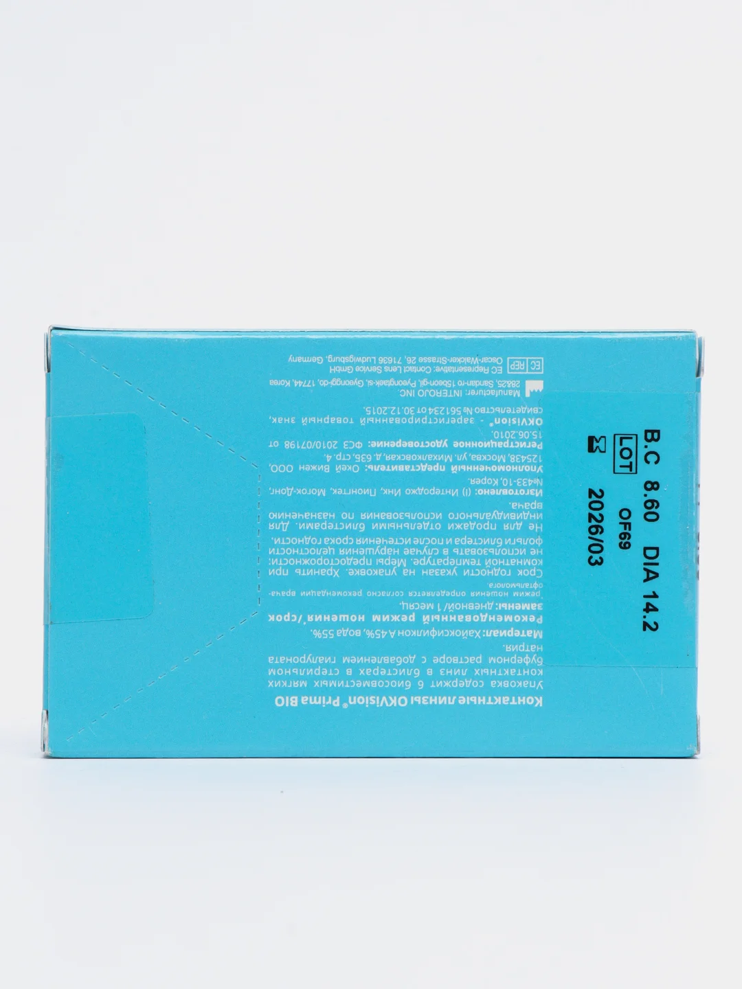 Мягкие контактные линзы OKVision Prima Bio 8,6 ,+2.75, -6.00 14.2, 8.6, 6 штук