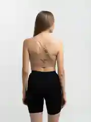Оранжевый женский топ базовый, кроп топ, спортивный, топ в рубчик
