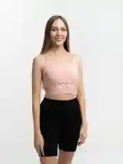 Розовый женский топ базовый, кроп топ, спортивный, топ в рубчик