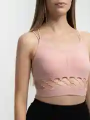 Розовый женский топ базовый, кроп топ, спортивный, топ в рубчик