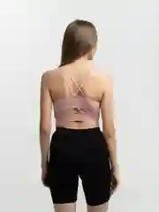 Розовый женский топ базовый, кроп топ, спортивный, топ в рубчик