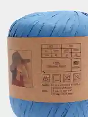Голубой пряжа Fibranatura Raffia, 40 г, 90 м