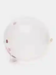 Розовый воздушный шар, прозрачный, с блестками, 1 штука