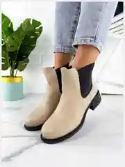 Бежевый женские модные ботинки осенние