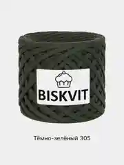 Лесной зеленый пряжа Трикотажная Biskvit 100% Хлопок 330г 100м (Часть 2) Бисквит