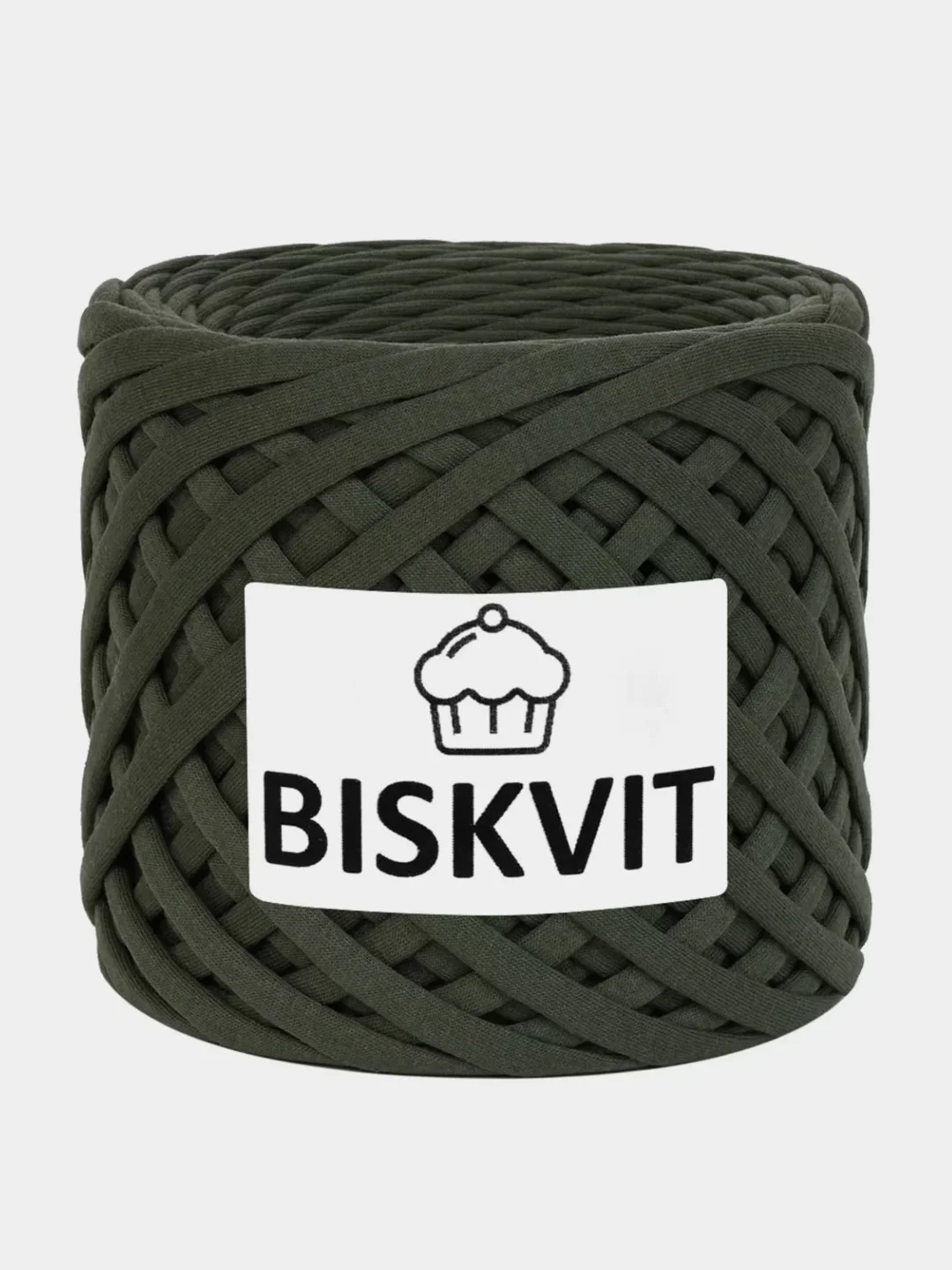 Лесной зеленый пряжа Трикотажная Biskvit 100% Хлопок 330г 100м (Часть 2) Бисквит