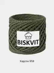 Хаки пряжа Трикотажная Biskvit 100% Хлопок 330г 100м (Часть 2) Бисквит