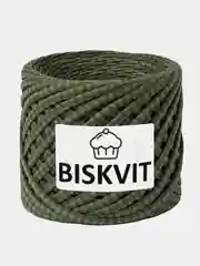 Хаки пряжа Трикотажная Biskvit 100% Хлопок 330г 100м (Часть 2) Бисквит