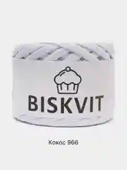 Белый пряжа Трикотажная Biskvit 100% Хлопок 330г 100м (Часть 2) Бисквит