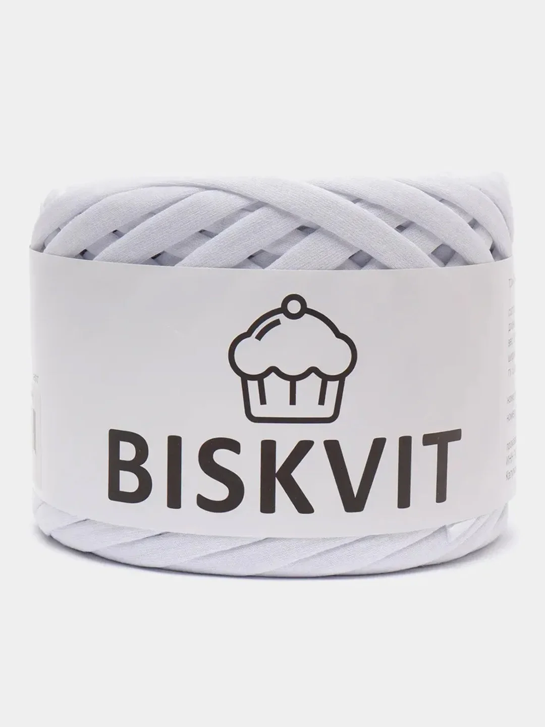 Белый пряжа Трикотажная Biskvit 100% Хлопок 330г 100м (Часть 2) Бисквит