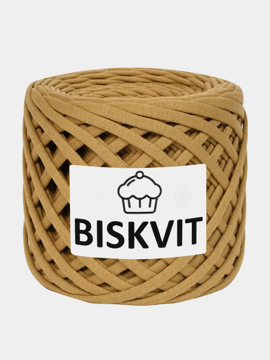 Карамельный пряжа Трикотажная Biskvit 100% Хлопок 330г 100м (Часть 2) Бисквит