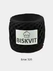 Черный пряжа Трикотажная Biskvit 100% Хлопок 330г 100м (Часть 2) Бисквит