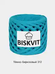 Бирюзовый пряжа Трикотажная Biskvit 100% Хлопок 330г 100м (Часть 2) Бисквит