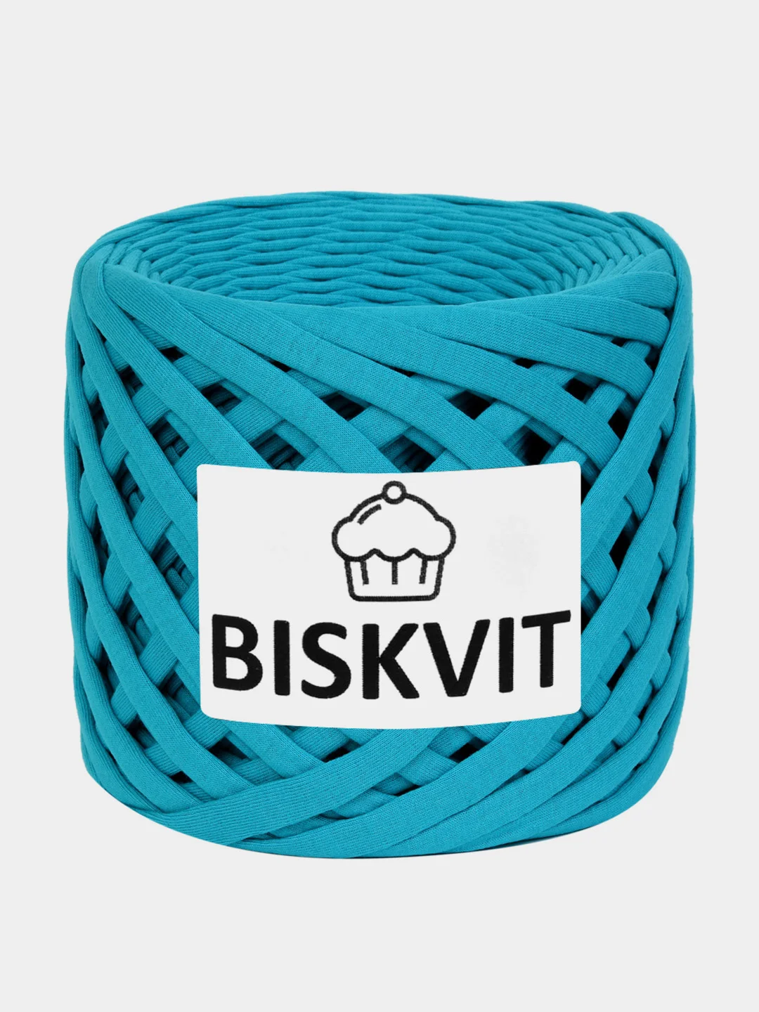 Бирюзовый пряжа Трикотажная Biskvit 100% Хлопок 330г 100м (Часть 2) Бисквит