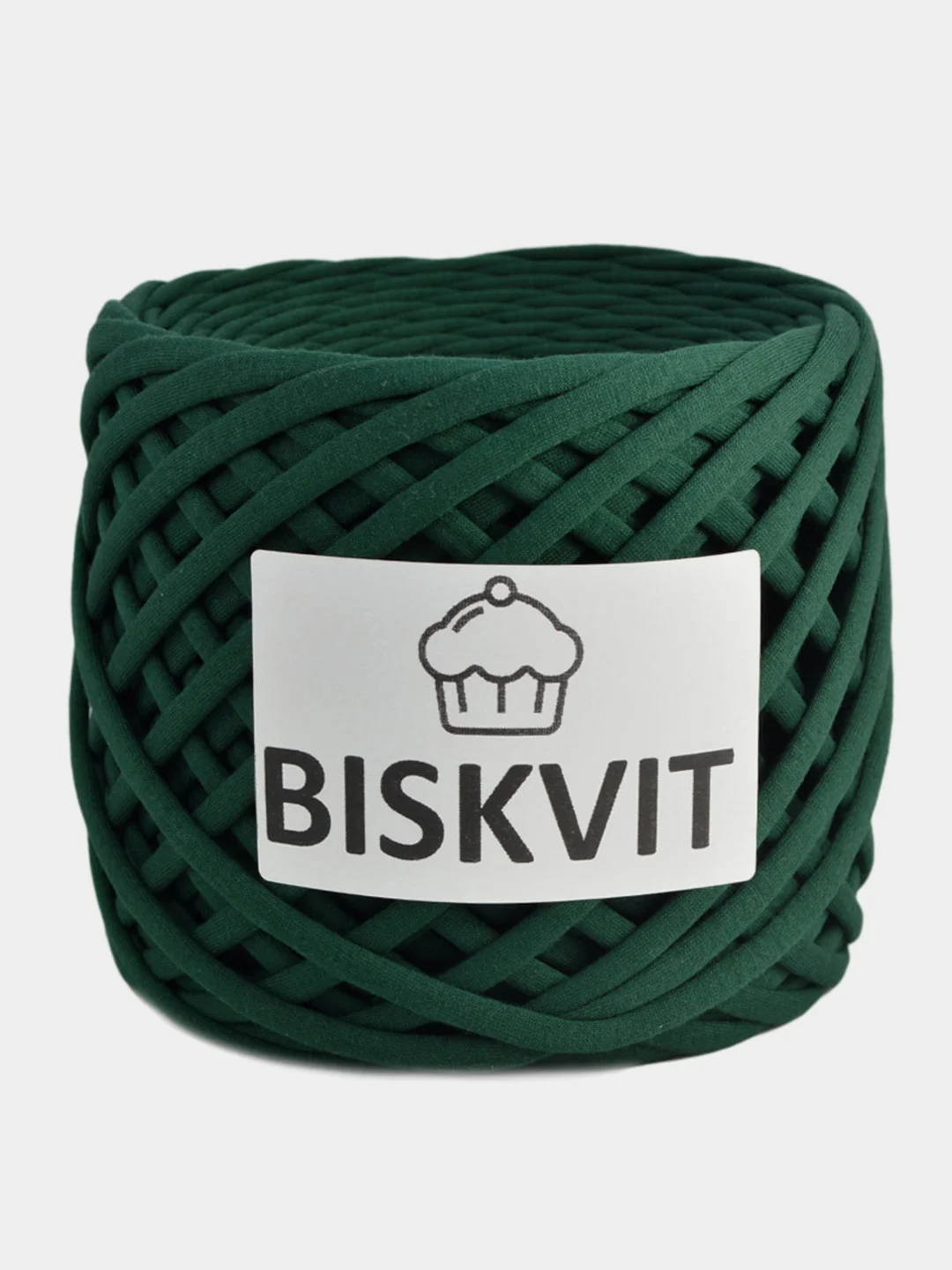 Зеленый пряжа Трикотажная Biskvit 100% Хлопок 330г 100м (Часть 2) Бисквит