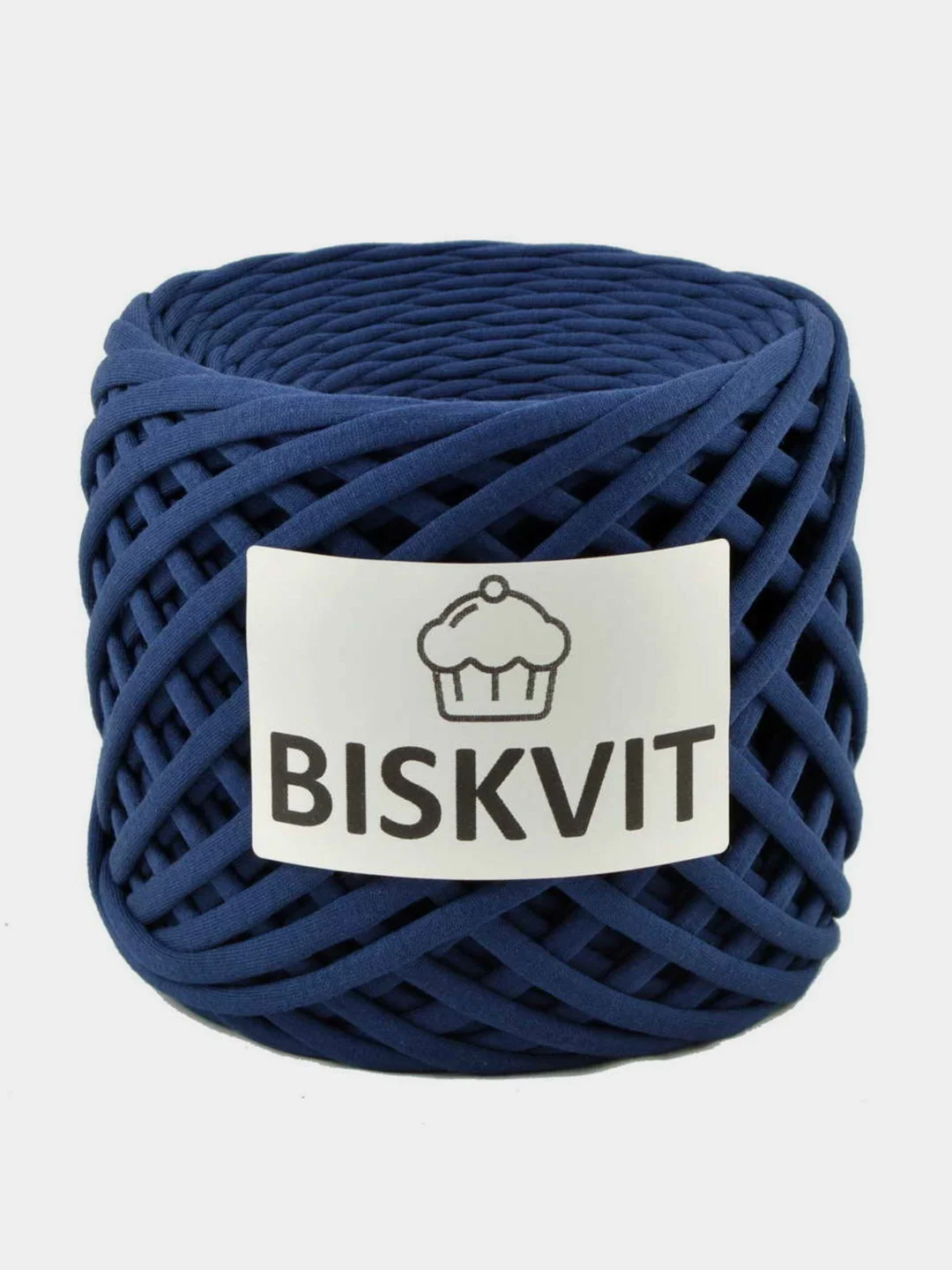 Синий пряжа Трикотажная Biskvit 100% Хлопок 330г 100м (Часть 2) Бисквит