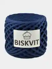 Синий пряжа Трикотажная Biskvit 100% Хлопок 330г 100м (Часть 2) Бисквит