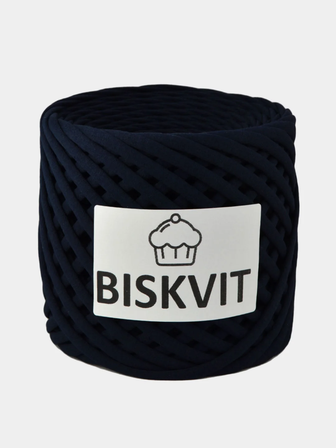 Темно-синий пряжа Трикотажная Biskvit 100% Хлопок 330г 100м (Часть 2) Бисквит