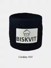 Темно-синий пряжа Трикотажная Biskvit 100% Хлопок 330г 100м (Часть 2) Бисквит