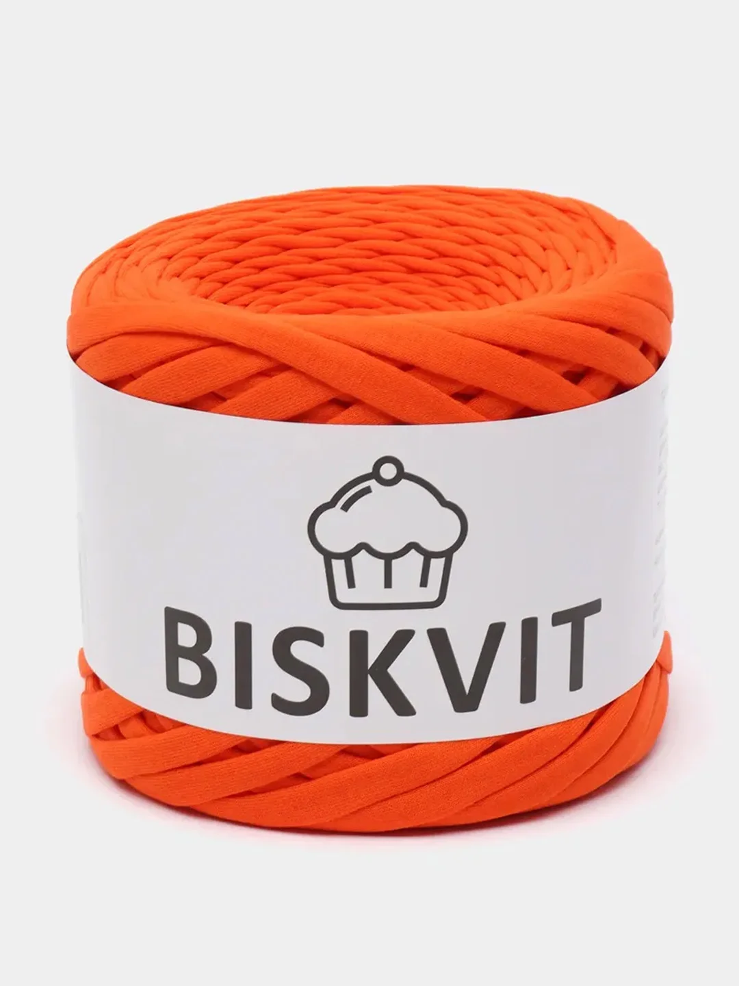 Оранжевый пряжа Трикотажная Biskvit 100% Хлопок 330г 100м (Часть 2) Бисквит