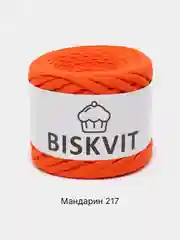 Оранжевый пряжа Трикотажная Biskvit 100% Хлопок 330г 100м (Часть 2) Бисквит