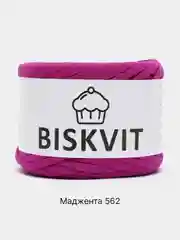 Фуксия пряжа Трикотажная Biskvit 100% Хлопок 330г 100м (Часть 2) Бисквит