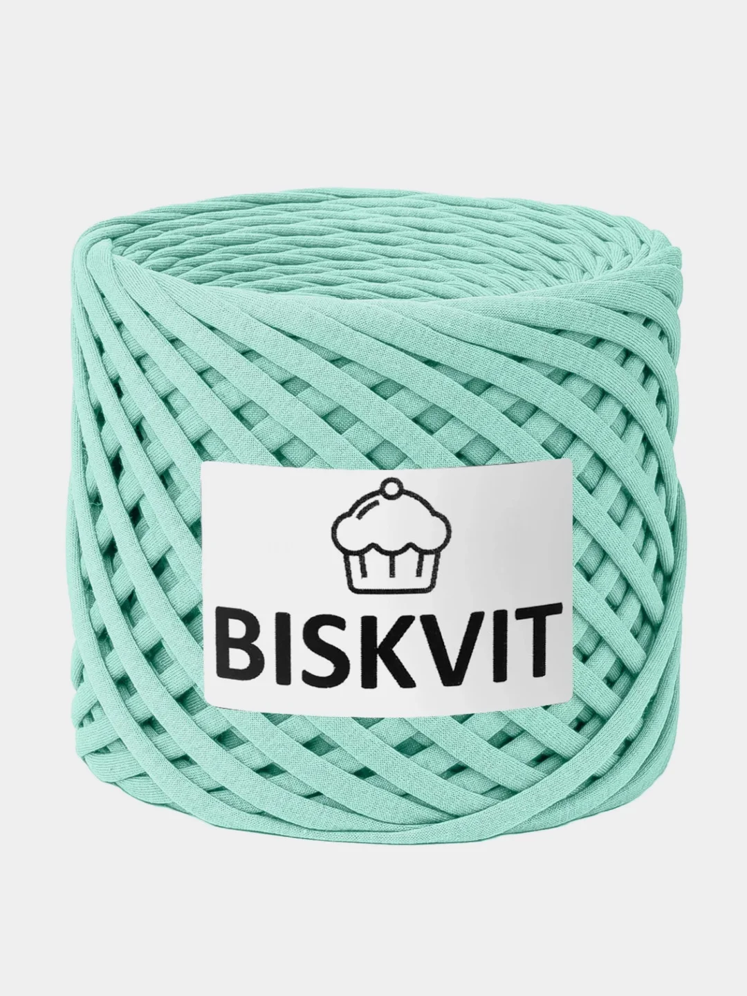 Мятный пряжа Трикотажная Biskvit 100% Хлопок 330г 100м (Часть 2) Бисквит