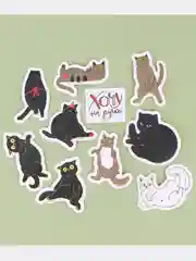 Тёмно-коричневый наклейки-стикеры для ежедневника и букета / Наклейки на подарки, 10 штук