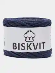 Синий меланж пряжа Трикотажная Biskvit 100% Хлопок 330г 100м (Часть 2) Бисквит