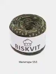 Зелёный хаки пряжа Трикотажная Biskvit 100% Хлопок 330г 100м (Часть 2) Бисквит
