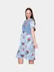 Голубой платье женское, домашнее